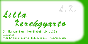 lilla kerekgyarto business card